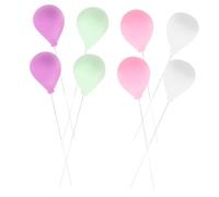 Zerodeko 8pcs Scale Miniature Balloons for Dollhouse Decoration Realistic Round and Oval Shapes Fine Craftsmanship for DIY Mini Garden and Terrarium Accessories Random Color