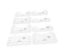 Zerodeko 8pcs Shirt Centering Ruler Guide Tool for Precise Collar Alignment Flexible Measuring Rulers for T-shirt Making and Vinyl Crafting