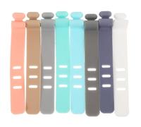 Zerodeko 8pcs Silicone Cable Ties for Charging Cables and Phone Chargers, Practical and Easy to Open and Close, Assorted Colour Cord Organiser Straps for Office and Trip Use