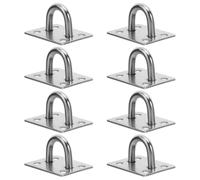 Zerodeko 8pcs Stainless Steel U Shaped Wall and Ceiling Hook with Strong Bearing Power for Hammocks and Swings, Easy Installation, for Indoor Entertainment and Training Strap Anchors