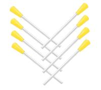 Zerodeko 8pcs Triangle Percussion Instrument Mallets Stable Hammer Heads, Metal and Plastic Construction, Yellow Colour, for Music Education and Rhythm Activities