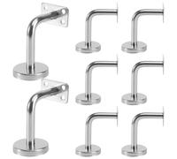 Zerodeko 8pcs Wall Mounted Handrail Brackets for Stair Railing Support Made of Polished Stainless Steel with Thickened Modular Structure, Easy Installation, Suitable for Banisters