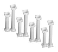 Zerodeko 8pcs White Plastic Roman Column Cake Supports with Strong Support for Tiered Cakes Versatile Rods for Party and Anniversary Decorating