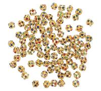Zerodeko 90pcs Gold Mixed Rhinestone Spacer Beads Wear-Resistant Diamond Beads for Jewelry Making DIY Necklace Bracelet Craft Decorations