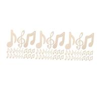 Zerodeko 90pcs Music Notes Wood Cutouts Unfinished Wooden Slices DIY Crafts Musical Note Embellishments Wood Discs for Crafts Painting