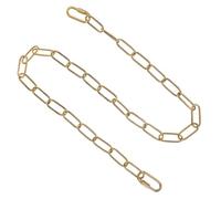 Zerodeko 9M Iron Pendant Lamp Chain with 2Pcs 4Mm Locks Copper Finish, Industrial Chandelier Hanging Extension for Ceiling Lighting Fixtures