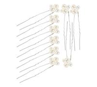 Zerodeko 9pcs Bridal Hair Pins for Wedding with Imitation Pearl and Copper Material, Vintage Classic Style Hair Clips for Brides and Women, Comfortable Wear and Versatile Styling