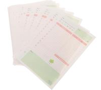 Zerodeko A5 Planner Refill Paper with 6 round Holes, 45 Sheets Per Pack, Smooth Surface Paper Inserts for Daily Planner Notepad and Diary Book, Bright Colourful Design for Organised