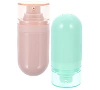 Zerodeko Abs Pump Dispenser Bottle with Simple and Generous Look Design 2pcs Ml Refillable Portable Travel Subpackage Container for Facial Skin Care Products for Business Trip Use