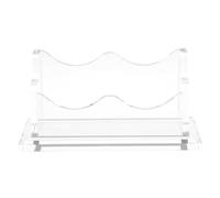 Zerodeko Acrylic Card Holder Desktop Business Card Display Rack Single Layer for Office Desk Storage