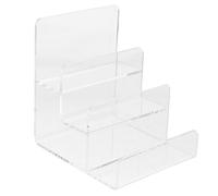 Zerodeko Acrylic Display Stand Riser 3 Tier Clear Wallet Holder Rack for Wallet Storage and Display Multi Layer Retail Display Shelf for Counter Organization