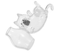 Zerodeko Acrylic Kitten Shaped Cat Whisker Keepsake Magnetic Vase for Fridge and Wall Decor, 8.5x4.3x3.1cm, Pet Hair Collector and Home Decor Accent for Cat Lovers