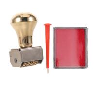 Zerodeko Adjustable Date Stamp Roller with Sturdy Copper Metal Structure for Efficient Workflow Optimisation, Manual Rotary Date Stamper for Office and Planner Use on Paperwork
