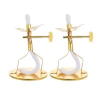 Zerodeko Adjustable Metal Oil Lamp Wick Holder 2Pcs Dimmable Burner Base for Candle Wick Holders Home Decor Suitable for Pooja and Indoor Lighting