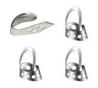 Zerodeko Adjustable Metal Thumb Picks Set 4pcs Silver for Guitar Banjo Ukulele, Smooth Guitar Finger Picks Plectrum Accessories for String Instrument Playing