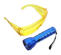 Zerodeko Air Conditioner Leak Detection Torch for Rapid Leak Detection with 28 LED Beads Aluminium Alloy and Construction Includes Fluorescent Agent Automotive in Car Ac Systems