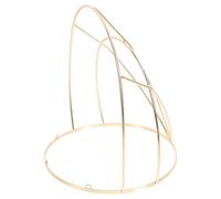 Zerodeko Ancient-style Metal Hair Crown Frame Three-tier Crowns Headband Stand Sturdy DIY Feature Golden Display Rack for Headdress Making Traditional Chinese Attire