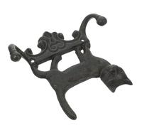 Zerodeko Animal Shape Decorative Wall Hook Double Hooks Cast Iron Sturdy Vintage American Country Style Practical Coat Hanger for Home Decoration and Bedroom