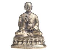 Zerodeko Antique Brass Buddha Figurine Desktop Statue Meditation Style and Lightweight Design, Unique Home Decoration to Bring Luck and Blessing for Buddhism Culture Lovers