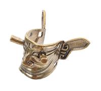 Zerodeko Antique Brass Sanxingdui Human Head Charm Pendant Vintage Bronze Chinese Mask Decor for Cosplay Events Historical Cultural Artifact Jewelry Collection