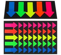 Zerodeko Arrow Shaped Stickers 100 Sheets Re-Stickable Classified Index Page Markers Bookmarks for Students Stationery Reading Accessories, 10 Sets Pack
