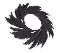 Zerodeko Artificial Bulrush Wreath for Home Decoration Simulated Pampas Grass Wreath Made of Polyester with No Pruning Required and Easy to Take Care for Outdoor and Indoor Use