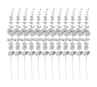 Zerodeko Artificial Eucalyptus Stems with Real Touch Faux Eucalyptus Branches 12pcs Long-lasting Appearance and Not Easy be Broken, for Home Decoration and Gathering