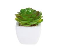 Zerodeko Artificial Succulent Plants Mini Fake Indoor Pot Plants with Round Rose Design, Uv Resistant Artificial Indoor and Outdoor Green Potted Faux Succulents for Home and Garden Decor