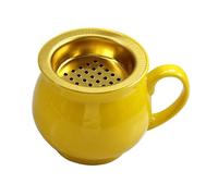 Zerodeko Artistic Atmosphere Incense Burner Ceramic and Metal Construction Censer Adornment for Bedroom Office Tea Room