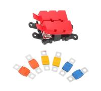 Zerodeko Automotive Inline Fuse Holder with Bolt-down Multi-way Distribution Block Secure Fork Bolt Connection Quick Installation for Cars Trucks Boats Includes Mini Fuses for Circuit