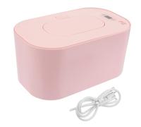 Zerodeko Baby Wipes Warmer and Wet Tissue Container USB Powered Thermostatic Heating Box for Babies, Pink Intelligent Design for Travel and Nursery Use