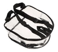 Zerodeko Backpack Heavy Duty PVC Shoulder Bag for Students | Adjusts to Different Heights, Reinforced Build, Black Finish for Travel Documents, Concert Essentials, Beach Use