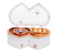 Zerodeko Ballerina Ornaments Musical Jewellery Box Melody Box Heart Shaped Present for Valentine's Day
