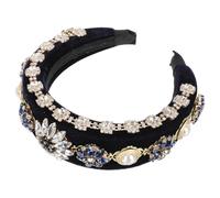 Zerodeko Baroque Style Rhinestone Headband for Elegant Hairband with Padded Sponge Comfortable Fit Daily Hair Accessory for Home Use and Various Hairstyles