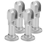Zerodeko Bathroom Support Feet and Strong Bearing Capacity 4pcs Stainless Steel Not Easy to Deform, Alloy Legs for Public Restroom Partition for Public Toilets