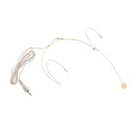 Zerodeko Beige Headworn Wired Microphone with Plastic Foldable Design, Condenser Vocal Microphone Easy to Carry for Performing Arts and Teaching, Mic for Singing and Lectures