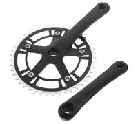 Zerodeko Bicycle Crankset Alloy Single Chainring Replacement Kit with Left and Right Crank Arms for Mountain Road Speed Bikes Lightweight Cycling Component