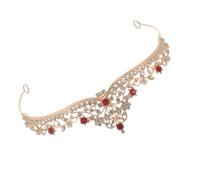 Zerodeko Birthday Crown Headband Vintage Rhinestone Tiara Wedding Headband for Women Princess Bride Hair Accessories for Party Tiaras Gold Ceremony Photo Props