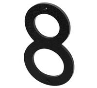 Zerodeko Black 8 Inch House Number Plaque with Distinctive Design and Abs Material, Easily Visible Address Sign for Courtyards and Residential Areas, Modern Style Door Number for Outdoor