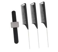 Zerodeko Black Abs Hairpin Holder Set 3 Hairdresser Combs and Wristband, Magnetic Hair Clip Absorber to Help You Get Items Quickly, Hairdressing Tool for Styling and Salon Use