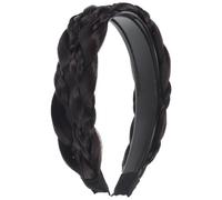 Zerodeko Black Braided Headband Lightweight Fishbone Braid Hair Accessory Made of High Temperature Fiber, Easy to Take, for Party and Ceremonies