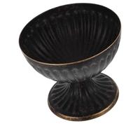Zerodeko Black Iron Shatterresistant Pedestal Planter for Wedding Indoor