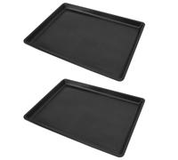 Zerodeko Black Pp Pet Cage Tray Replacement Pan for Dogs and Puppies, Stain Resistant and Odour Resistant Crate Accessory, Suitable for Indoor Puppy Litter Training and Dog Potty Use