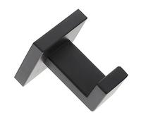 Zerodeko Black Stainless Steel Coat Hook with No Punching Adhesive Design for Hanging Things on Doors and Refrigerators, Sturdy Wall Hanger Suitable for Bathroom and Kitchen