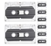 Zerodeko Blank Cassette Tape Lightweight with Plastic Case 8pcs for Voice and Speech Recording and Versatile Use 30 Minutes Each Suitable for Teaching, DIY Retro Party Messages