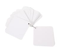 Zerodeko Blank Index Cards with Metal Rings Double-Sided Smooth Paper Note Pad with Pre-Punched for DIY Studying Scrapbooking and Creative Writing for Adults