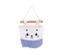 Zerodeko Blue Wall Mounted Storage Bag Organizer with Breathable Pocket Design, Space-Saving Hanging Closet Organizer Suitable for Cosmetics and Mails Near The Crib Or Bed