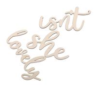 Zerodeko Boho Wooden Wall Stickers Isn't She Lovely Wooden Sign Nursery Decor Baby Girl Room Wall Decor