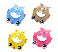 Zerodeko Boy Girl's Ear Protection Shower Cap Goldfish Pattern Adjustable Boy Girl Bathing Cap for Shampoo Shield for Toiletries and Swim Shampoo Use