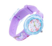 Zerodeko Boy Girl's Silicone Cartoon Unicorn Watch for Boys and Girls | Lavender Analog Learning Aid, Soft Silicone Band, Light Splash Outdoor Play, Back to School Decor